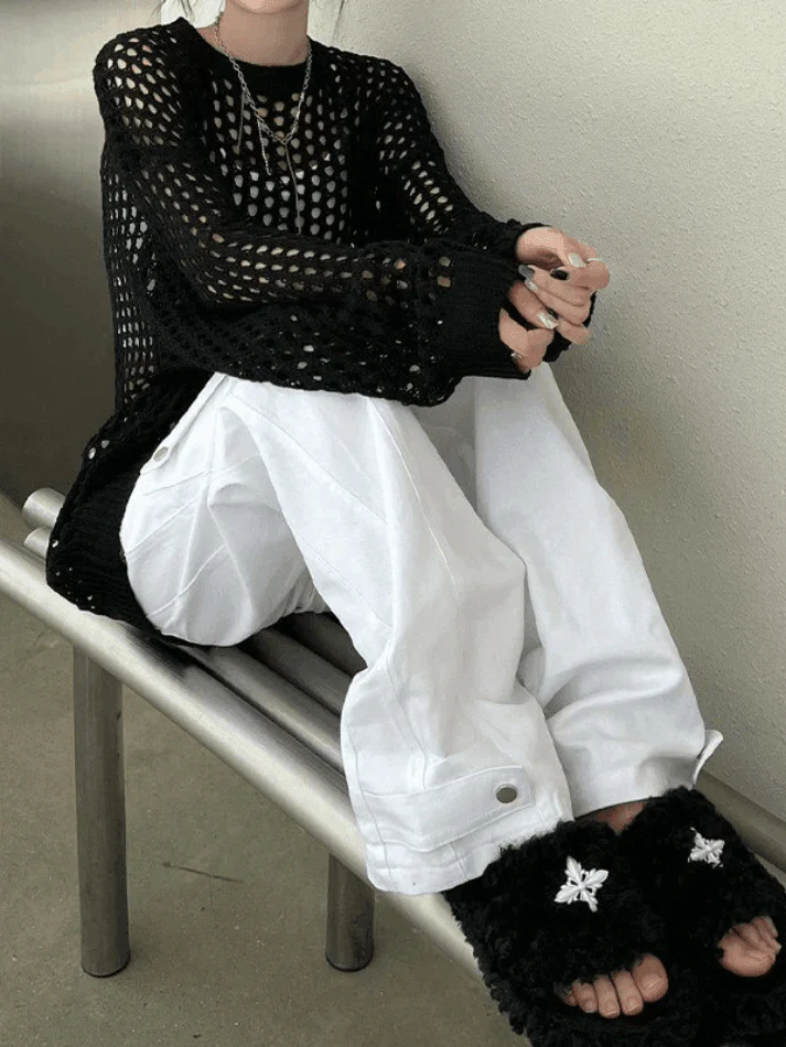 Crochet Open Knit Top - Image 11