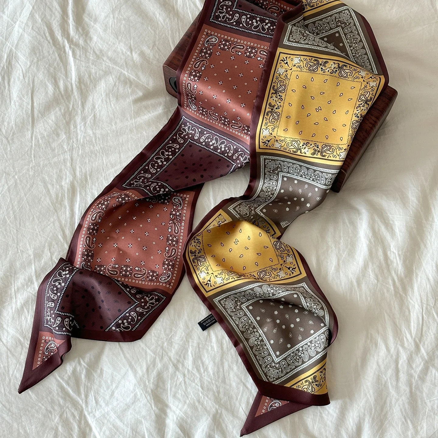 Paisley Long Ribbon Retro Neck Waist Scarf - Image 5