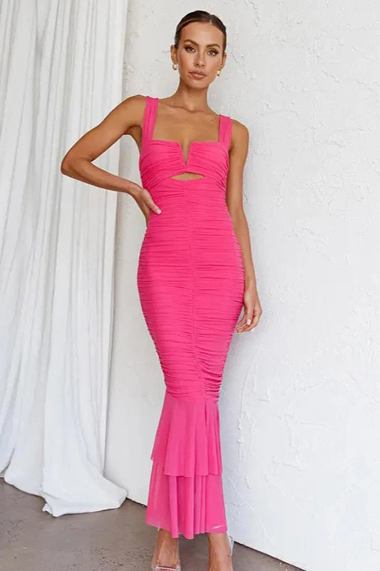 Panel Ruched Mermaid Cocktail Dress - Image 8