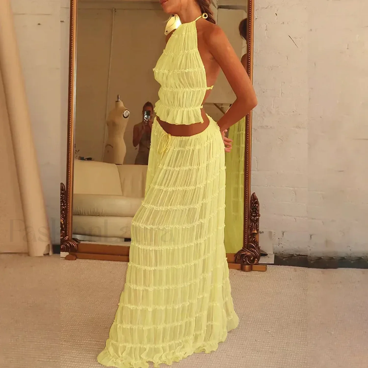 Party Beach Halter Skirt Two Piece Set - Image 12