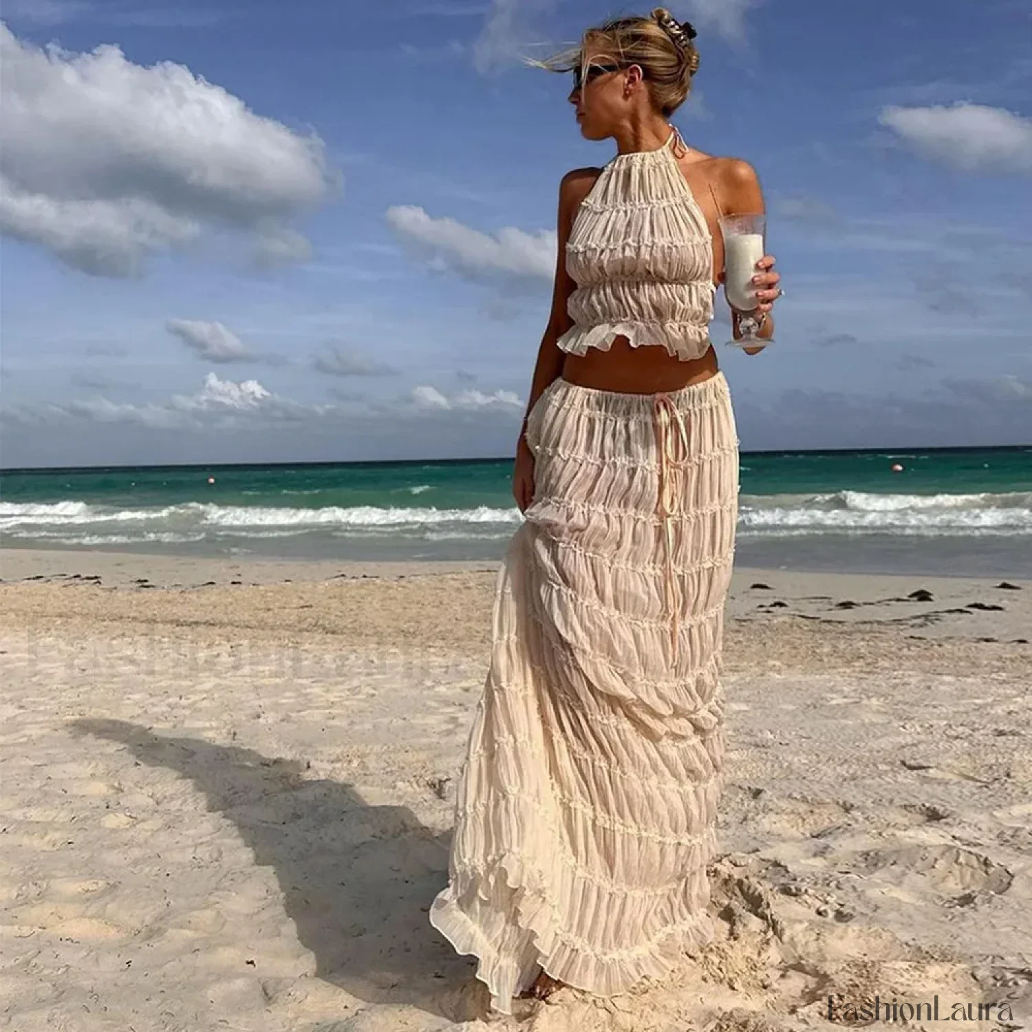 Party Beach Halter Skirt Two Piece Set - Image 16