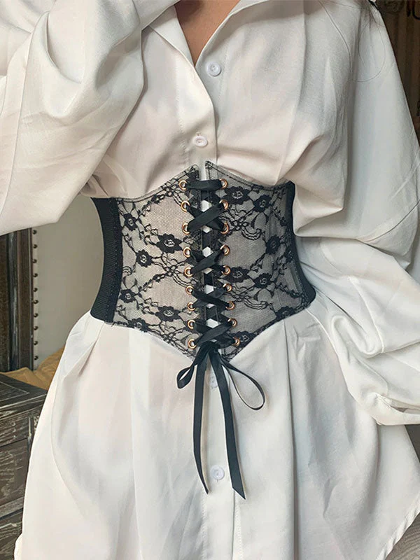 Patchwork Lace Corset Top - Image 17