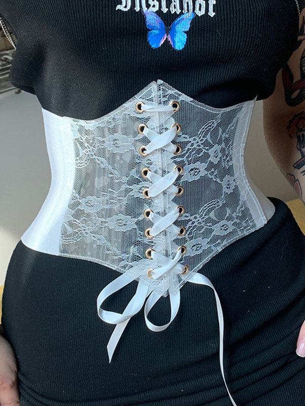 Patchwork Lace Corset Top - Image 19