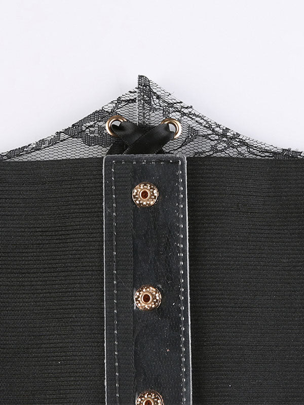 Patchwork Lace Corset Top - Image 6