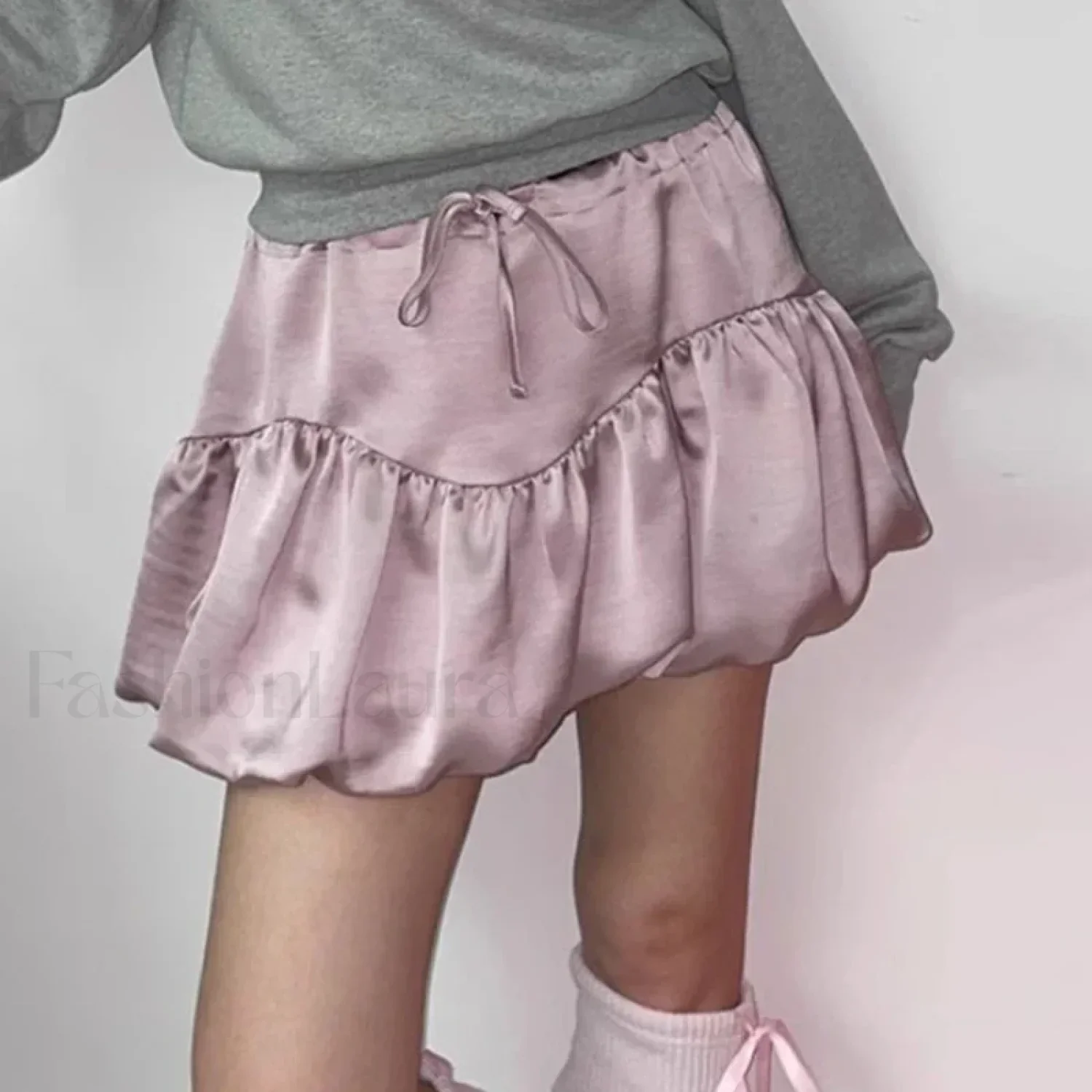 Patchwork Silk Tutu A-line Skirt - Image 18