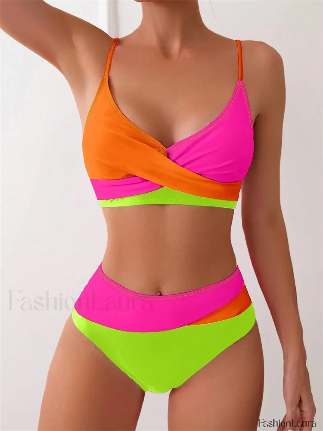 Patchwork String Bikini Set - Image 45