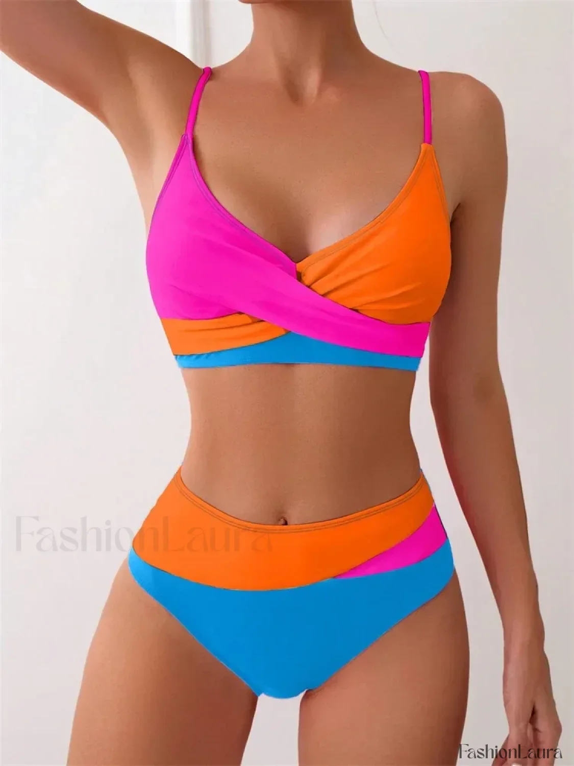 Patchwork String Bikini Set - Image 48