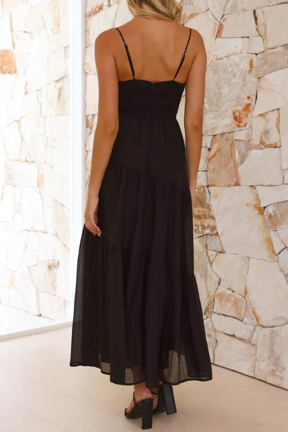 Patchwork Tie Back Flowy Boho Dress - Image 7