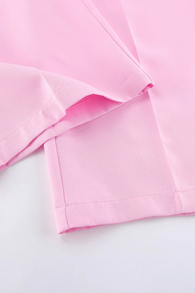 Pink Two Piece Vest Pants Set - Image 8
