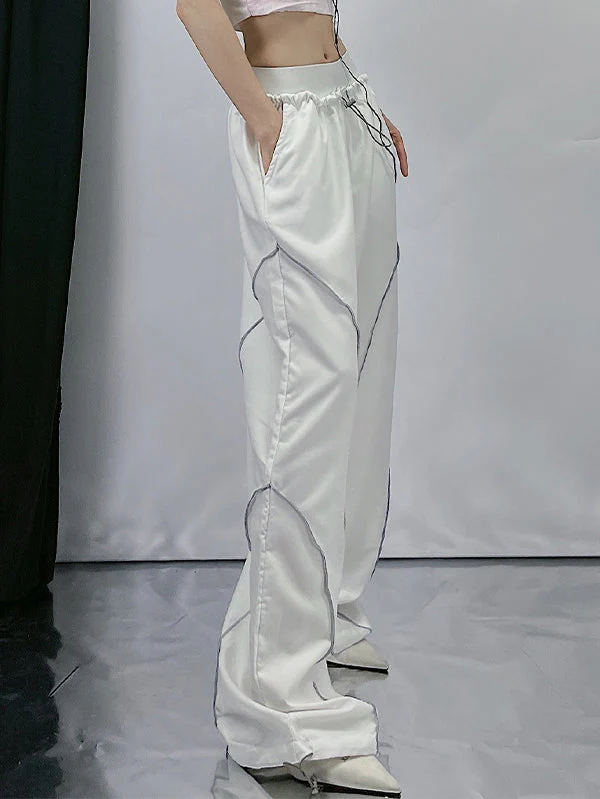 Pintuck Detail Straight Leg Pants - Image 8