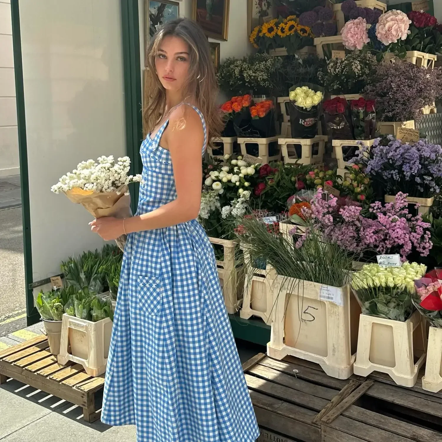 Plaid Pocket Midi Dress - Image 6