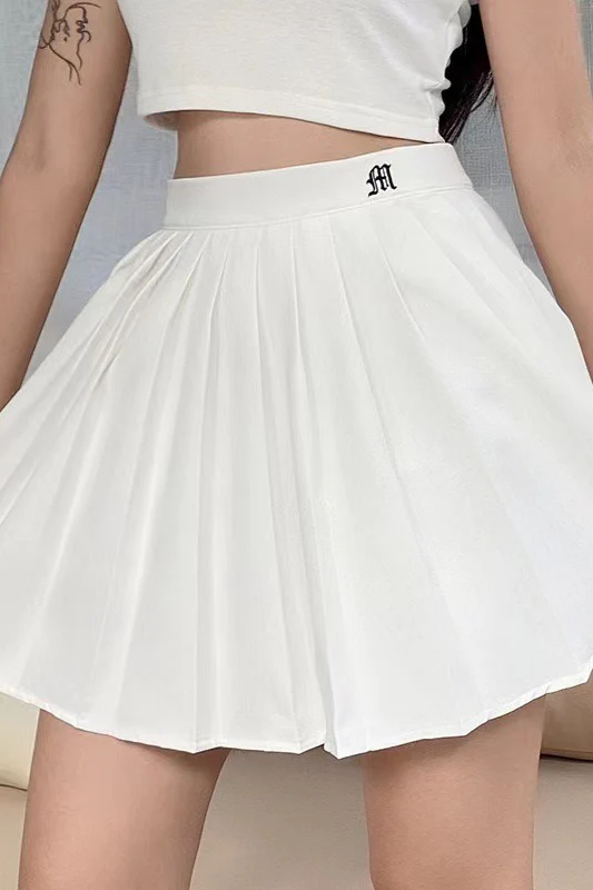 Pleated Anti-Chafe High Waist Pocket Sports Skirt - Image 6