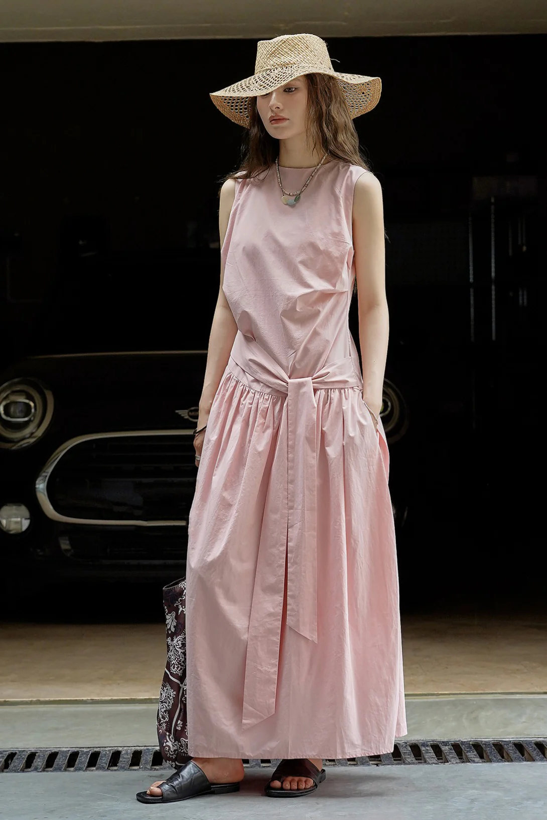 Pleated Tie Strap Lightweight Boho Dress - Image 8