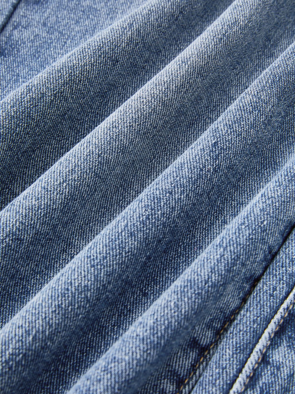 Pocket Design Blue Wash Boyfriend Jeans - Image 14