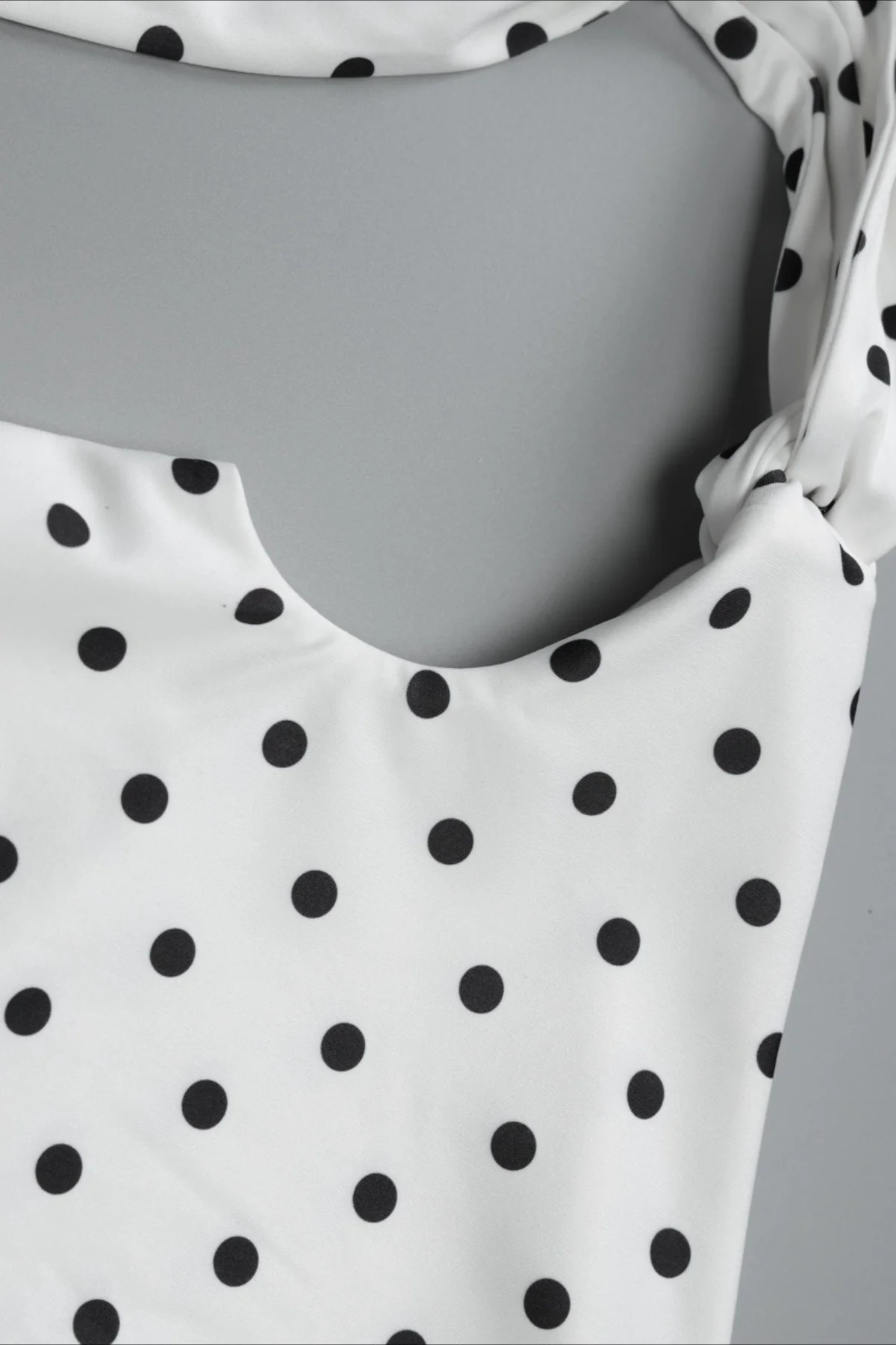 Polka Dot Asymmetrical Slim Fit Mini Dress - Image 9