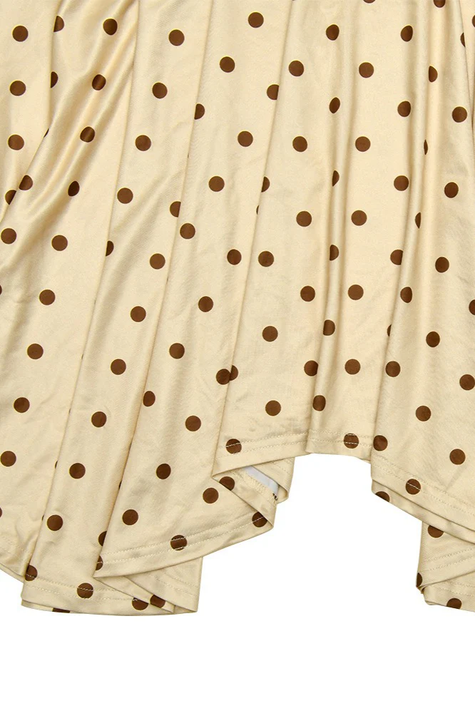 Polka Dot Crop Top High Waist Pencil Skirt Set - Image 10