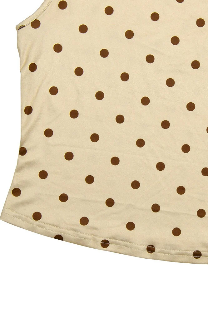 Polka Dot Crop Top High Waist Pencil Skirt Set - Image 8