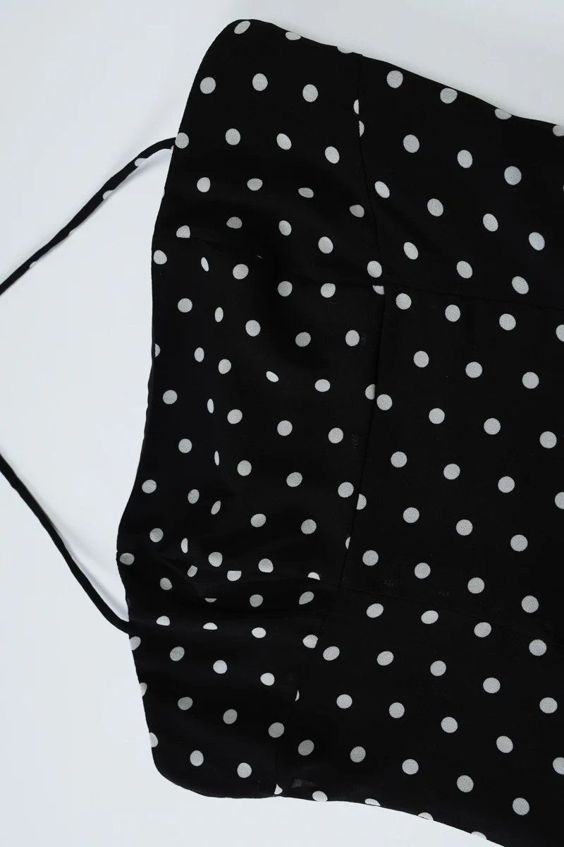 Polka Dot Halter Strapless Mini Dress - Image 6