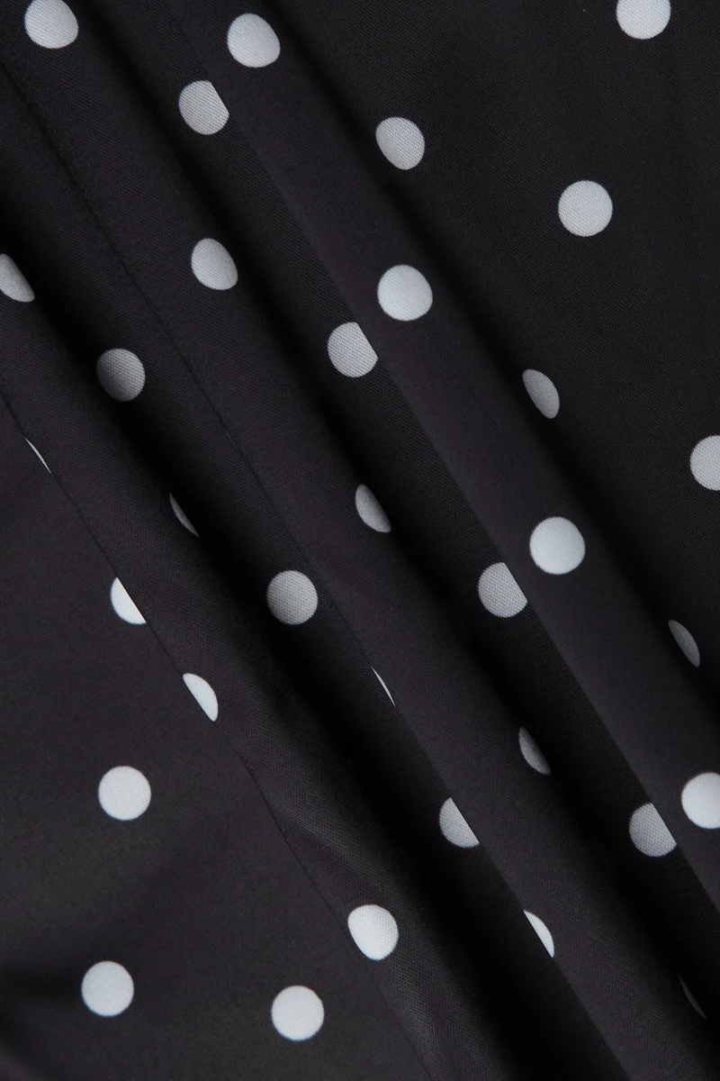 Polka Dot Lace Trim Backless Cami Mini Dress - Image 9