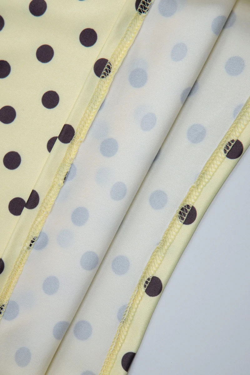 Polka Dot Sleeveless Fitted Capri Pants Set - Image 13