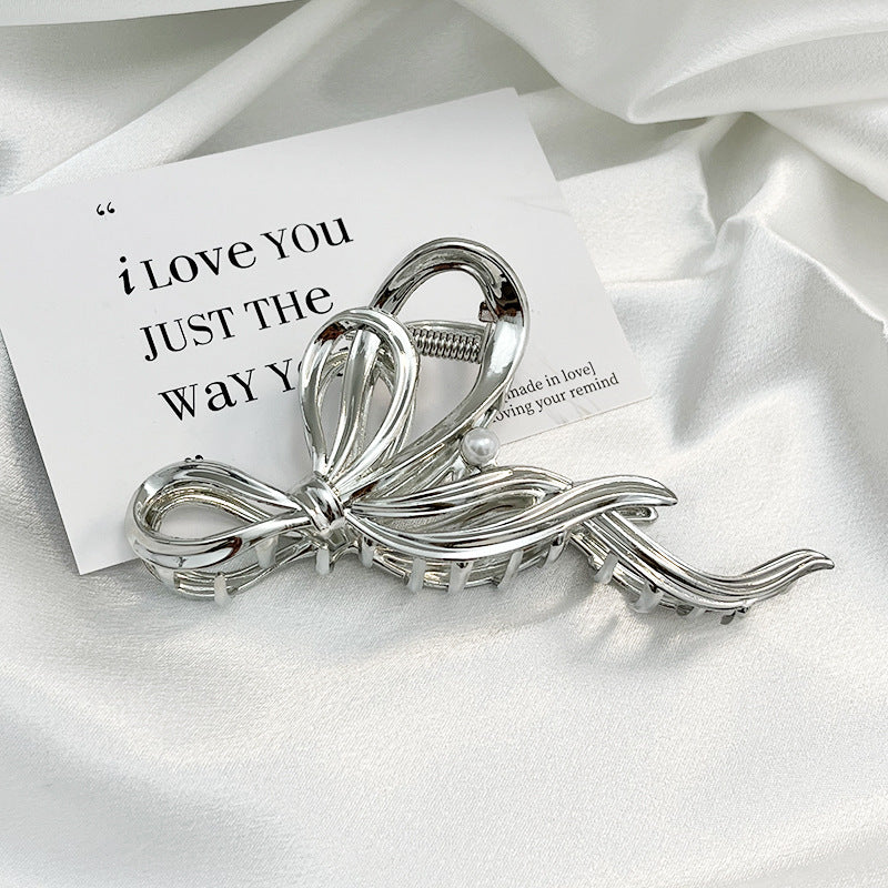 Premium Bow Metallic Large Hair Claw - Image 4