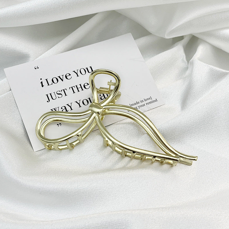 Premium Bow Metallic Large Hair Claw - Image 5