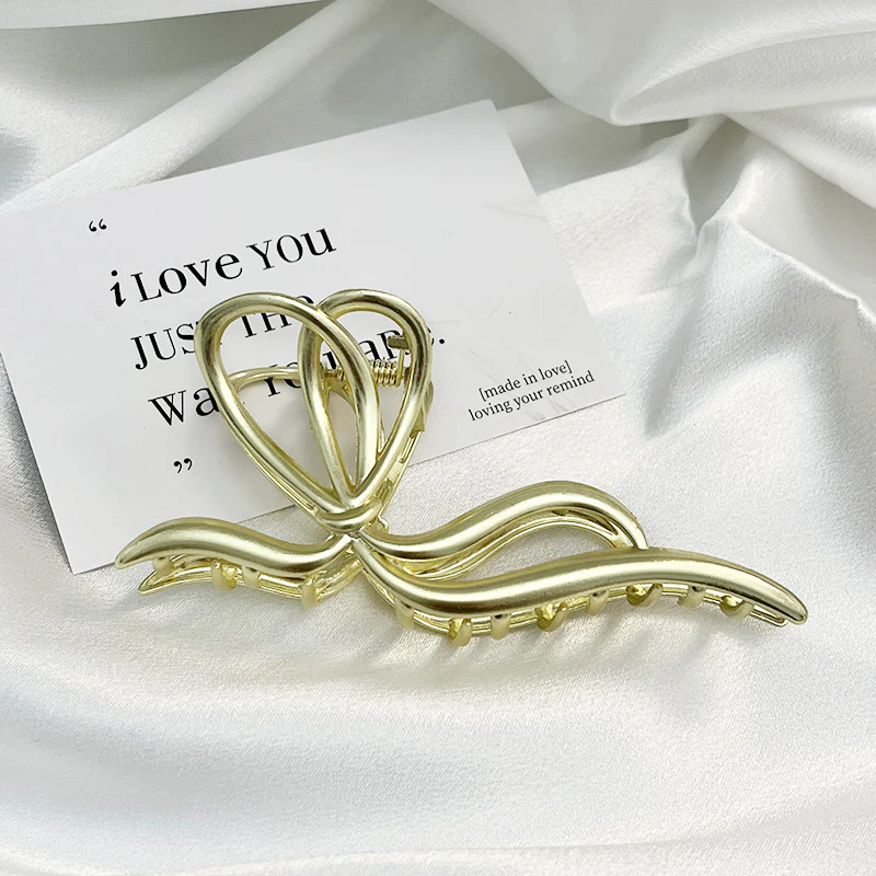 Premium Bow Metallic Large Hair Claw - Image 9