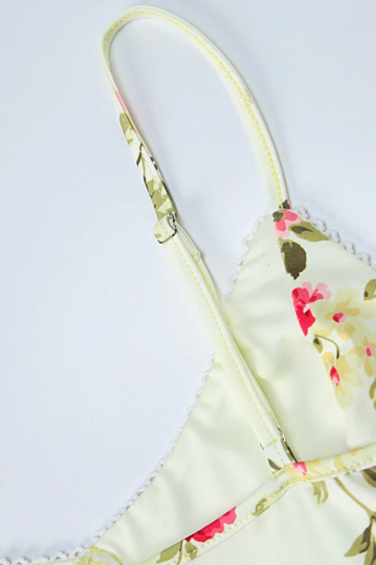 Printed Slim Strap Maxi Floral Dress - Image 6