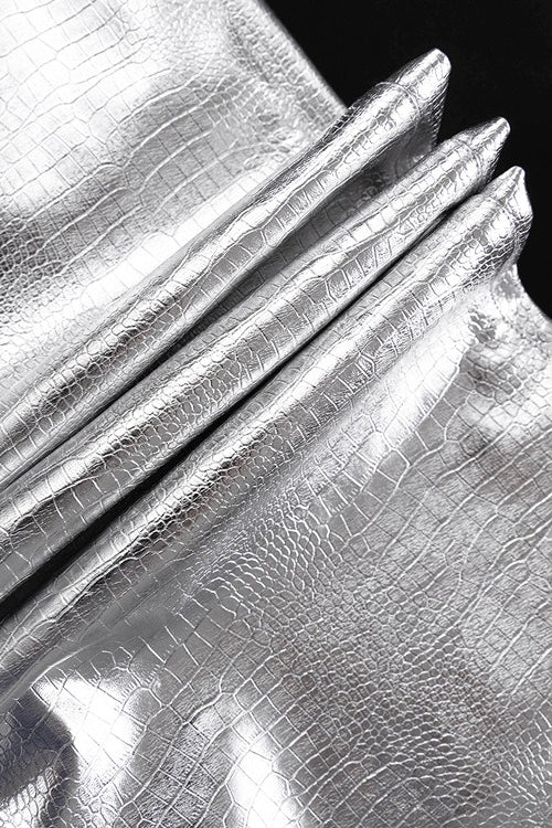 PU Leather Scale High Waist Long Pants - Image 11