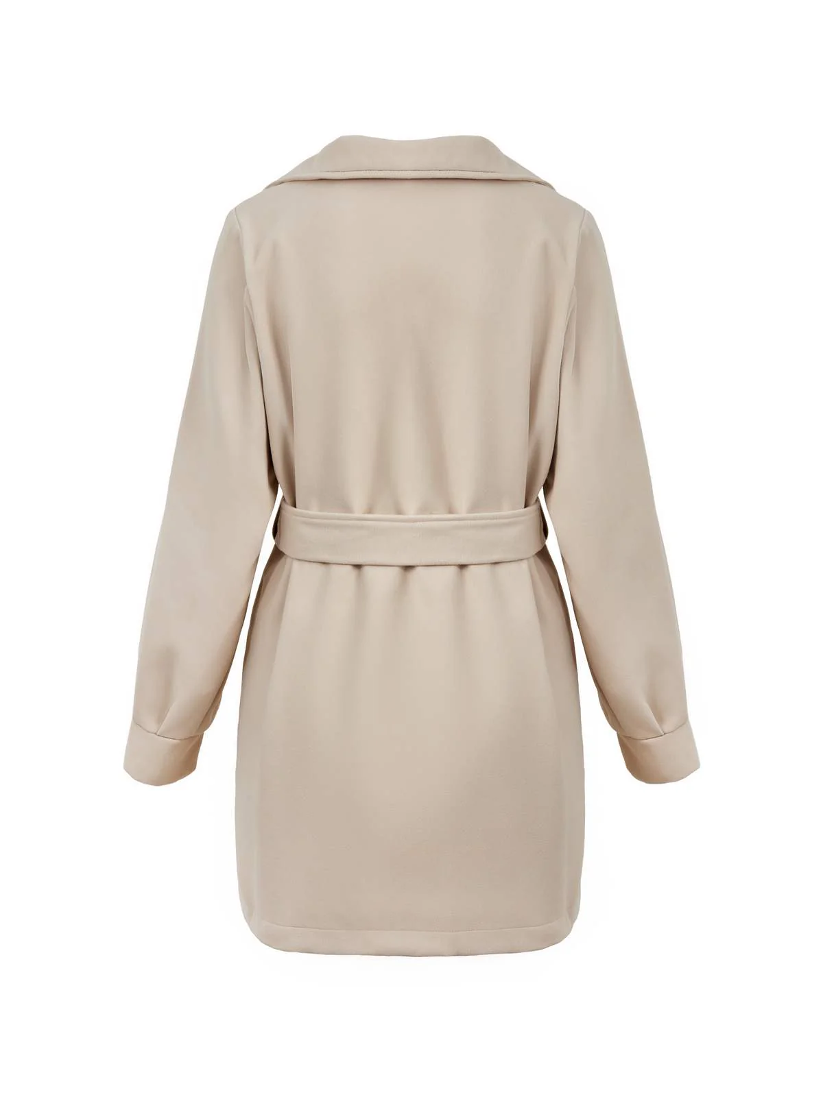 Puff Sleeve Belted Woolen Coat - Image 18