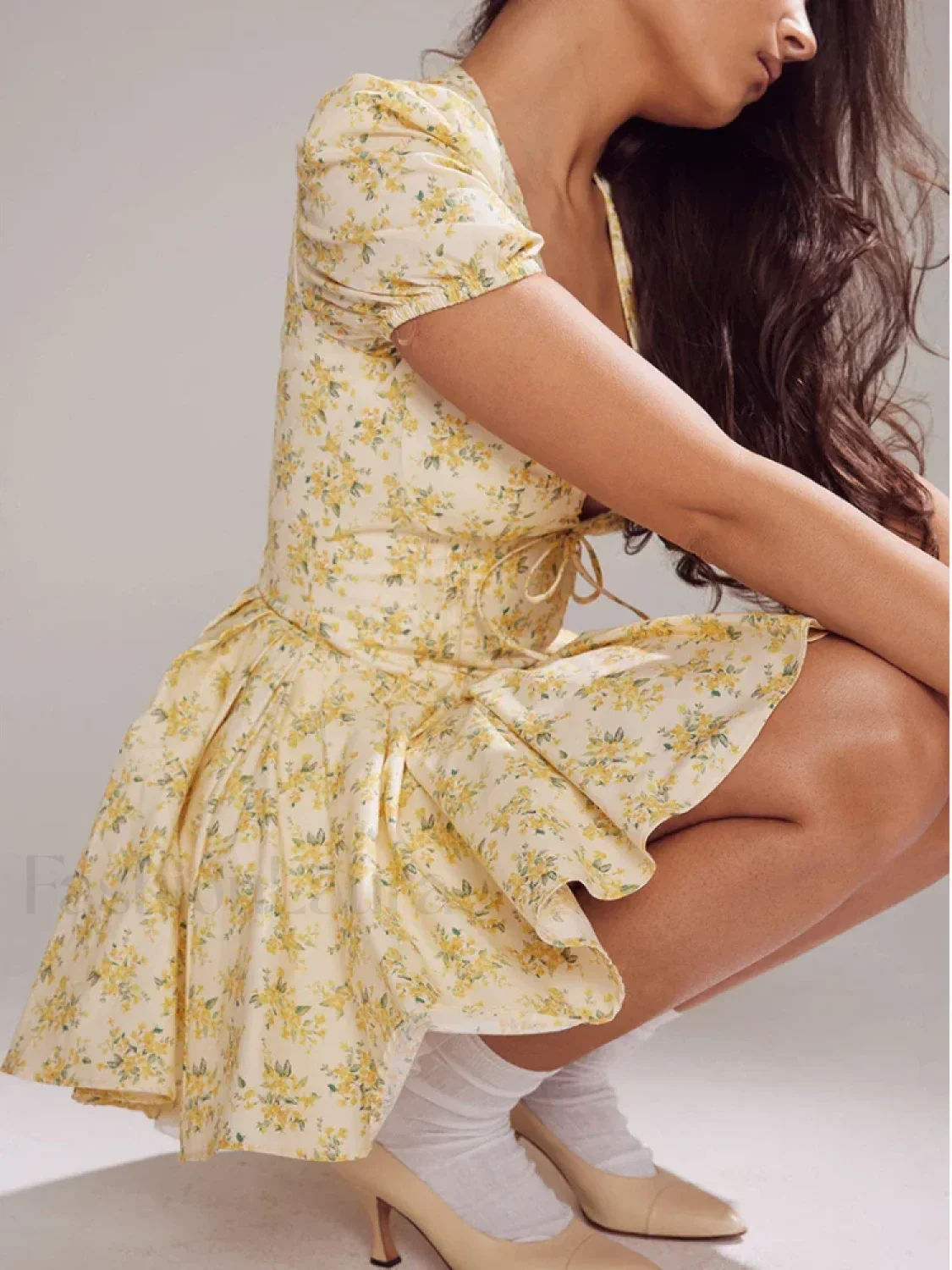 Puff Sleeve Tulle Mini Dress - Image 3