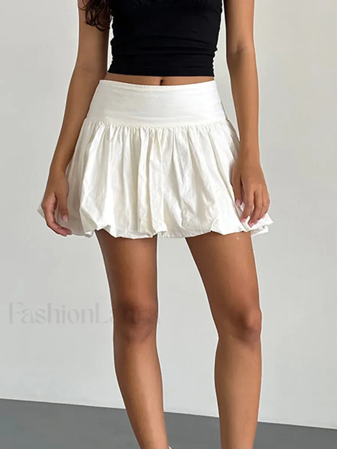 Puffy Bud A-Line Skirt