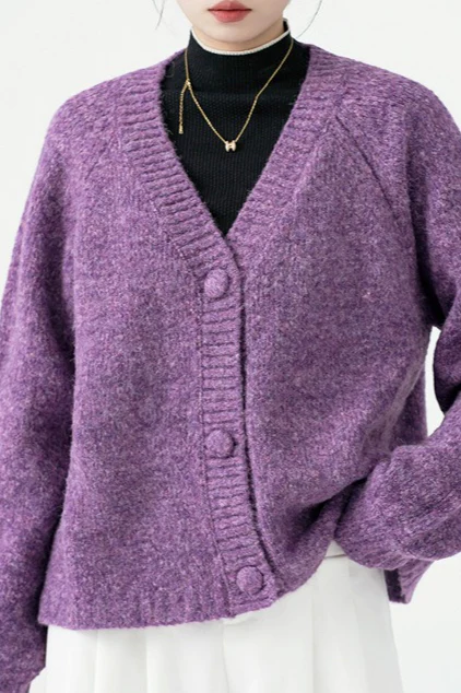 Purple Heavy Weight Knit Sweater - Image 10