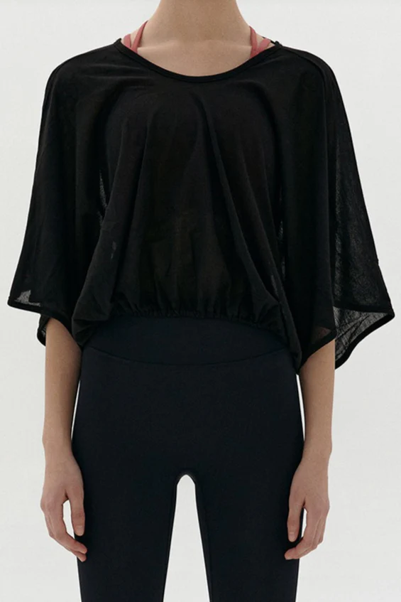 Quick Dry Cropped Backless Sun Protection Tee - Image 9