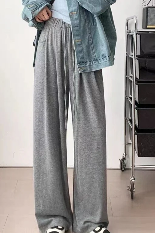 Relaxed Casual Drapey Knit Pants - Image 6