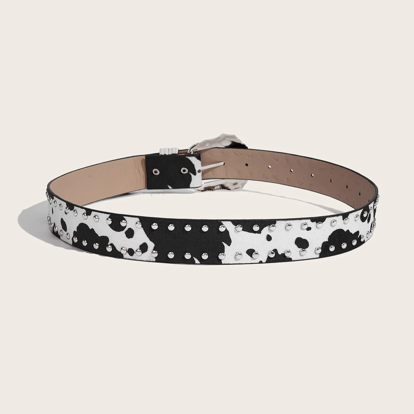 Retro Cow Print Chic Statement Belt - Image 7