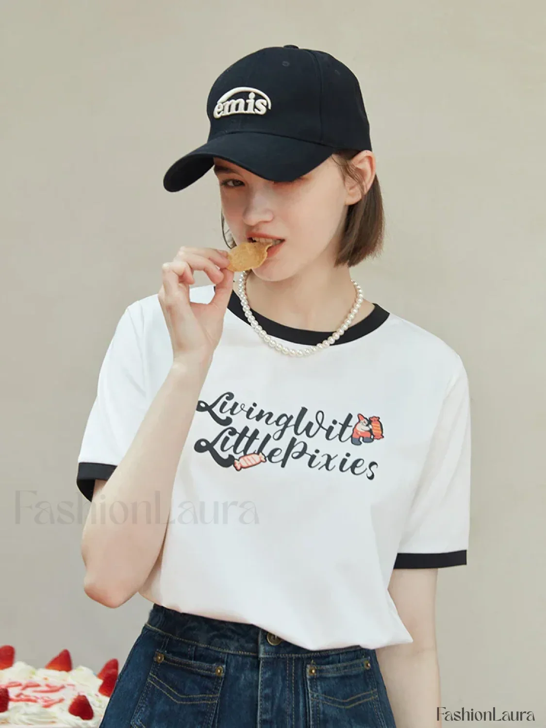 Retro Letter Creative Print Cotton T-Shirt - Image 4