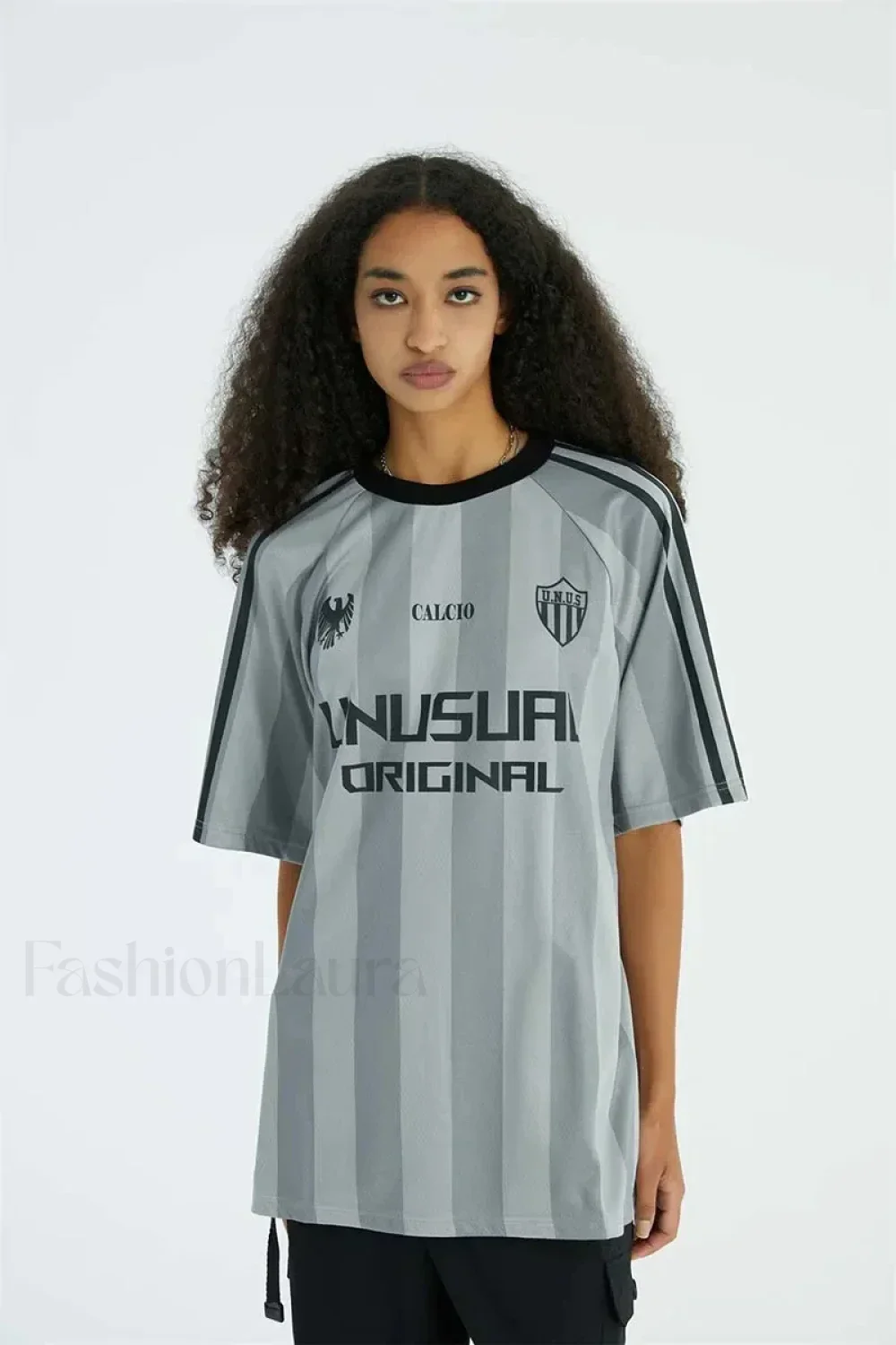 Retro Loose Contrast Letter T-Shirt - Image 2