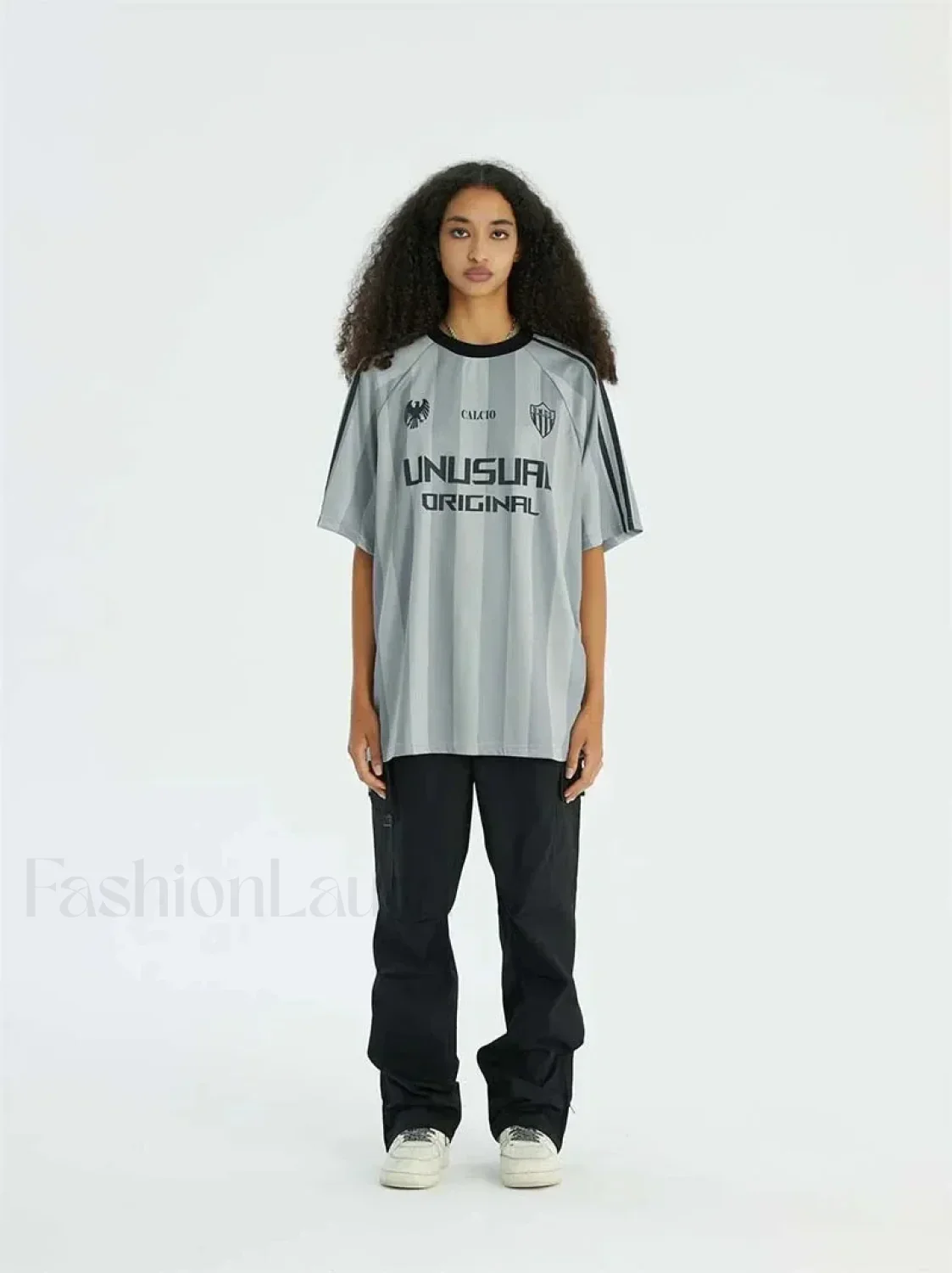 Retro Loose Contrast Letter T-Shirt - Image 3