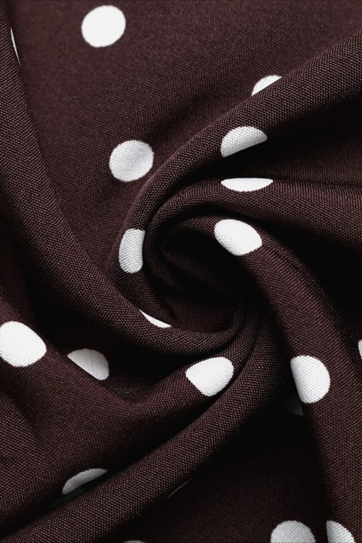 Retro Polka Dot Halter Deep V Maxi Dress - Image 10