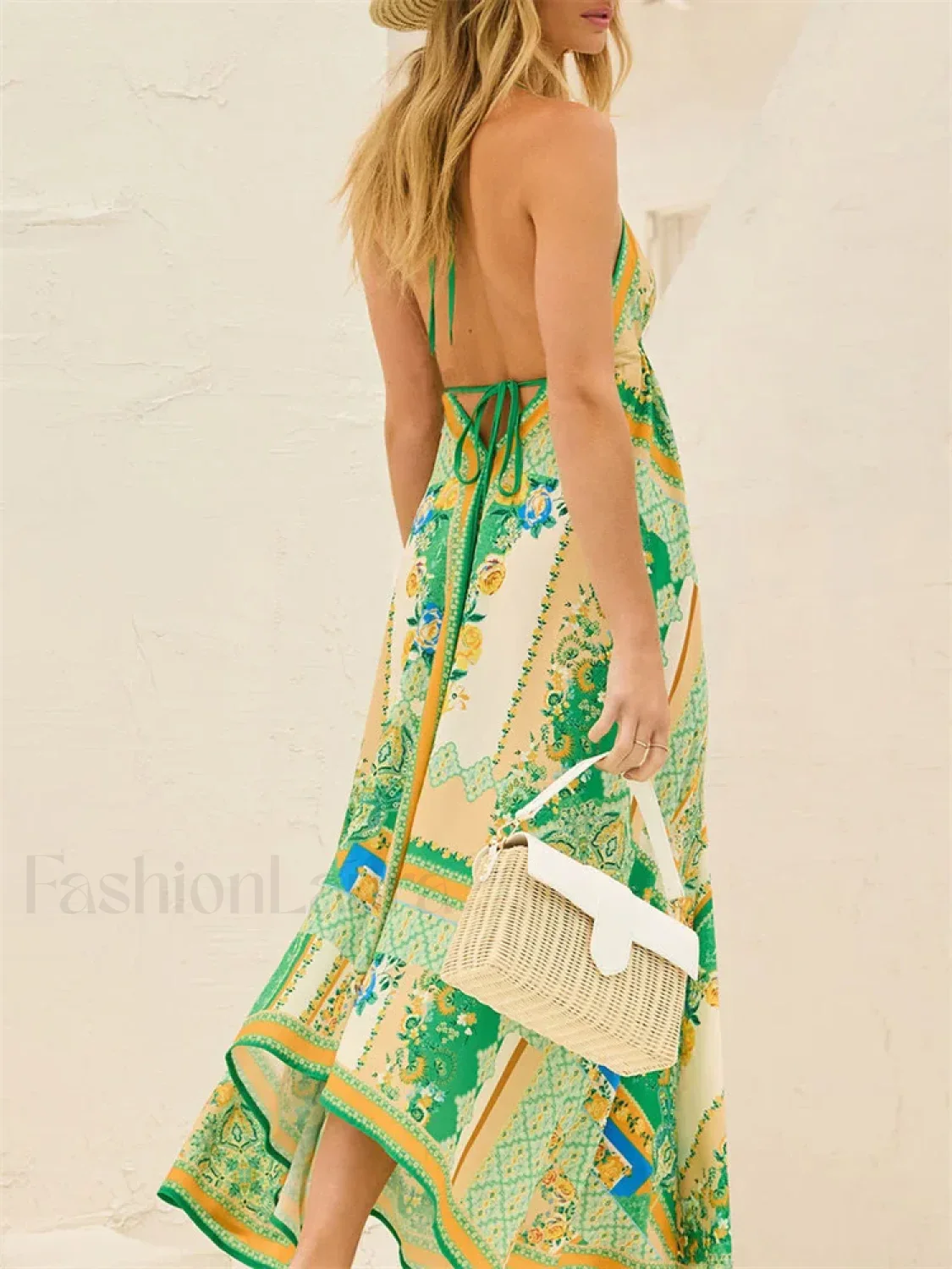 Retro V-Neck Maxi Floral Dress - Image 6