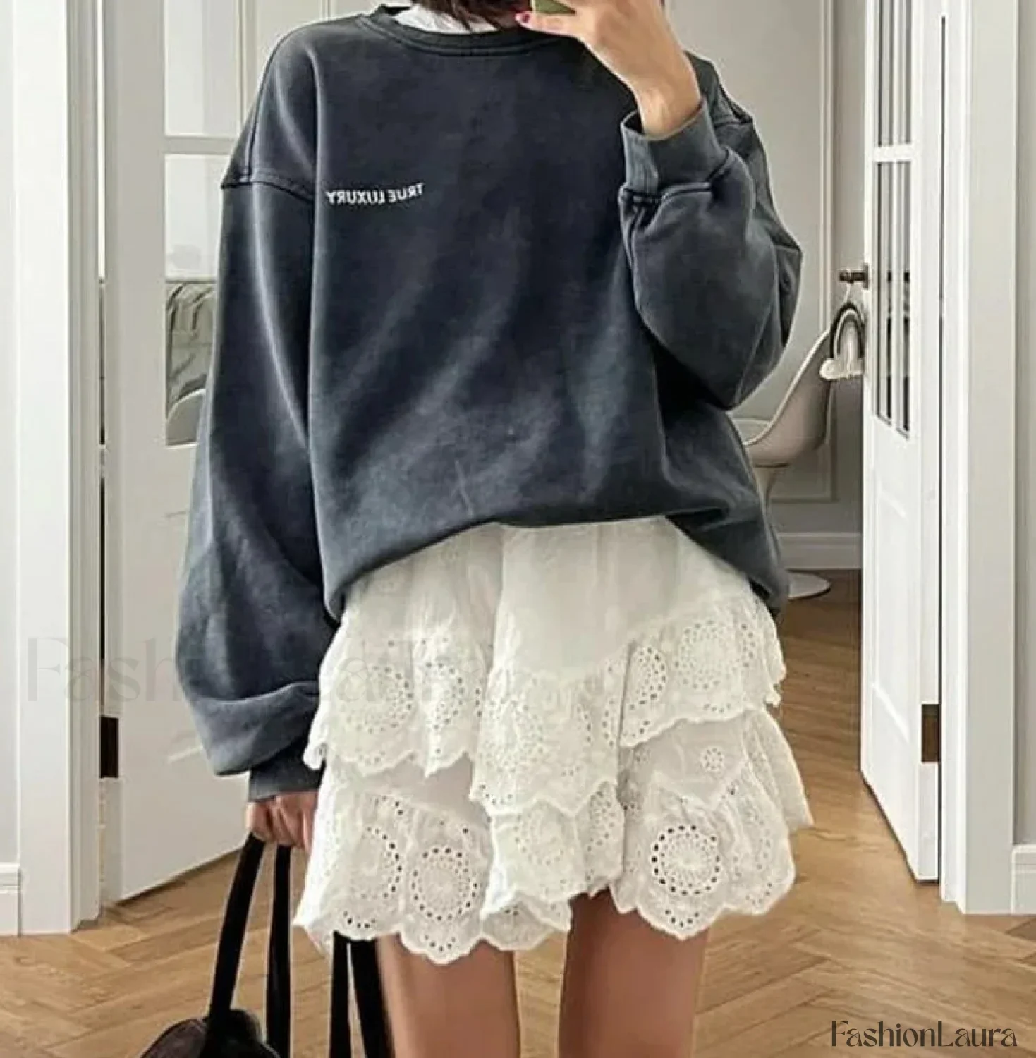 Retro Washed Cotton Long Sleeve Oversized T-Shirt - Image 13