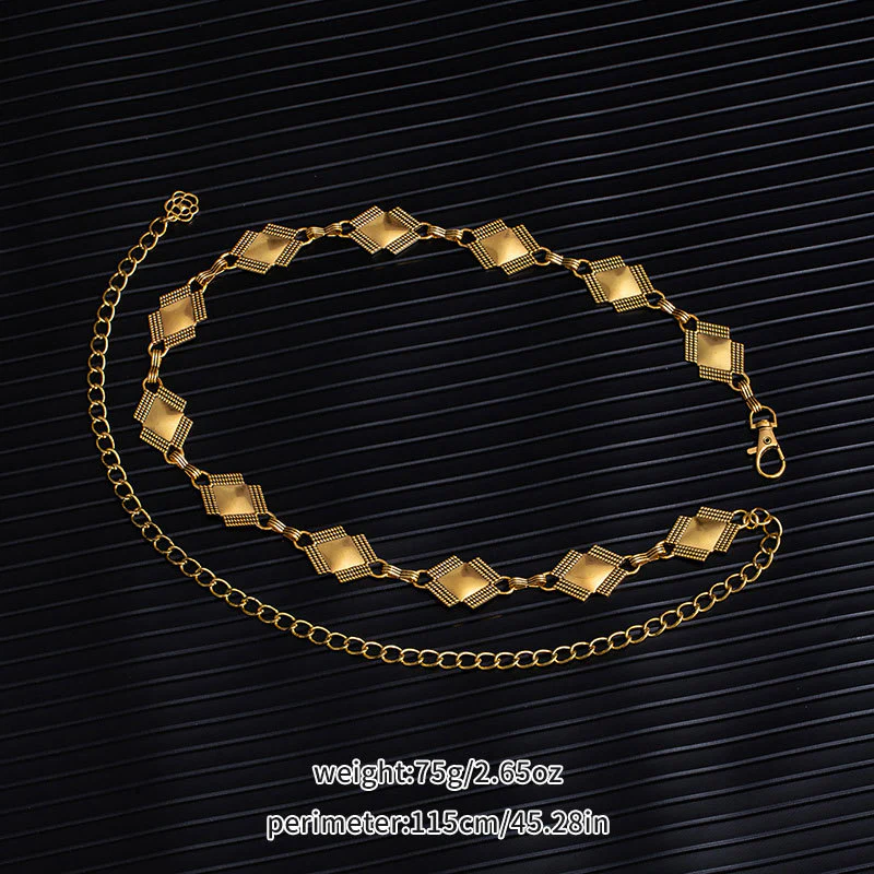 Rhombus Metal Boho Adjustable Waist Chain - Image 4