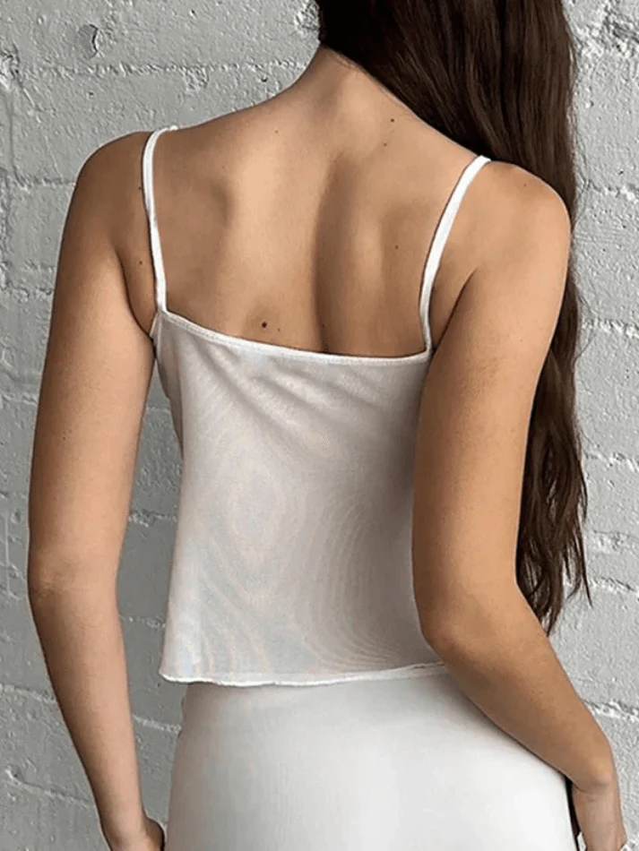 Ribbon Lace Patchwork Cutout Cami Top - Image 13