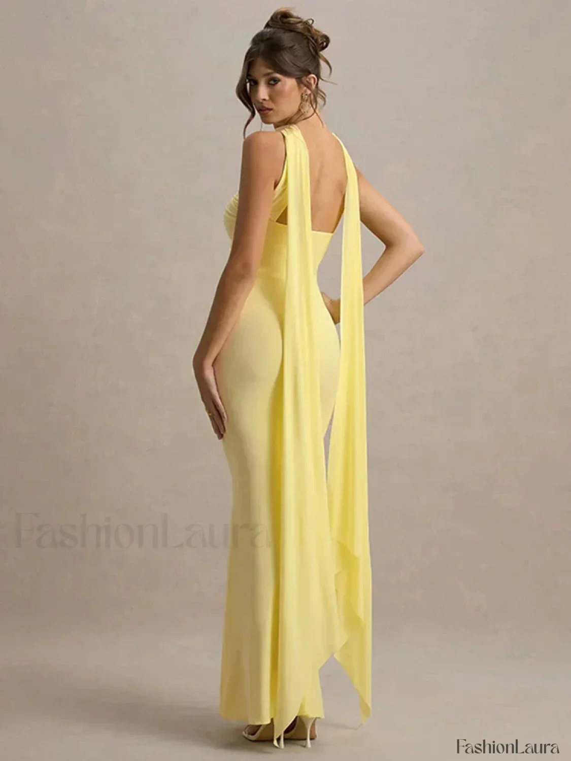 Ribbon Strapless Pleated Maxi Dress - Image 10