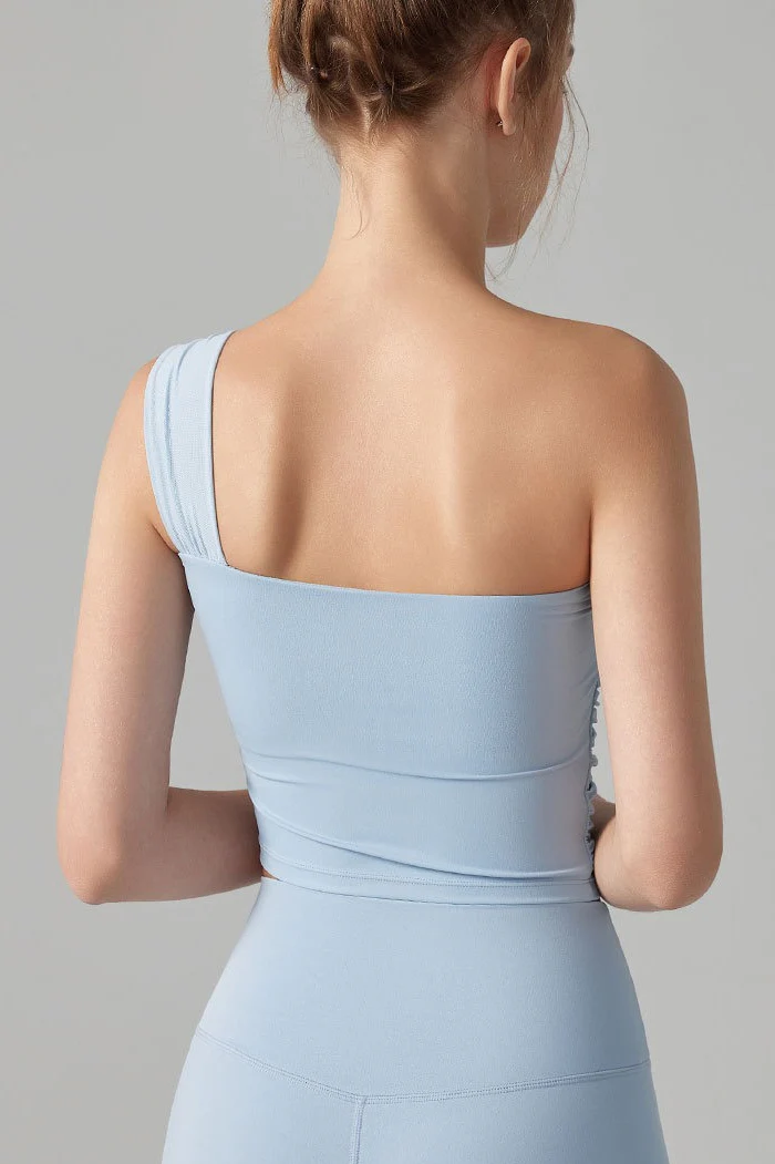 Romantic Single Shoulder Corset Bodycon Crop Top - Image 5