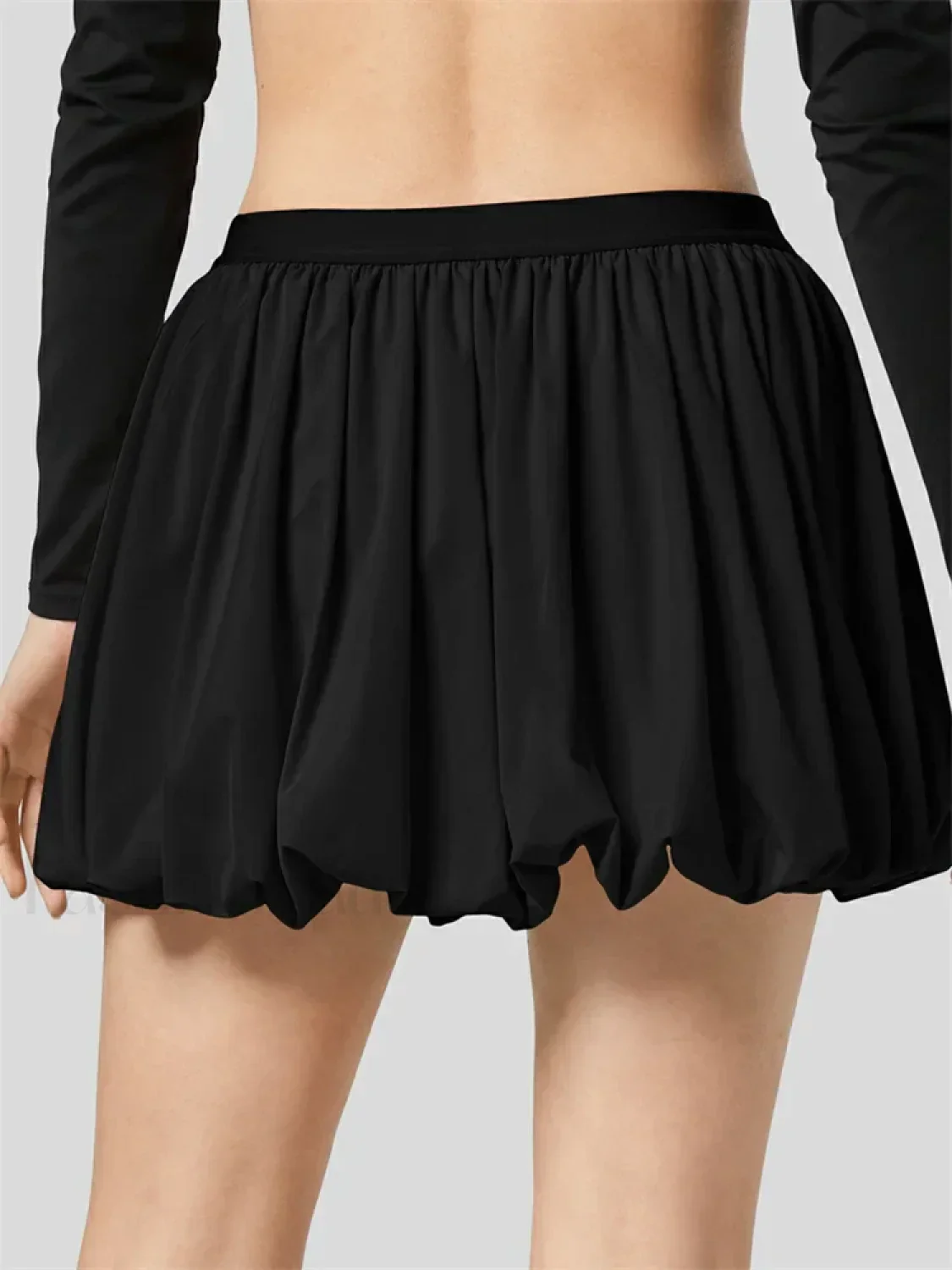 Ruched Pleated A-Line Mini Skirt - Image 7