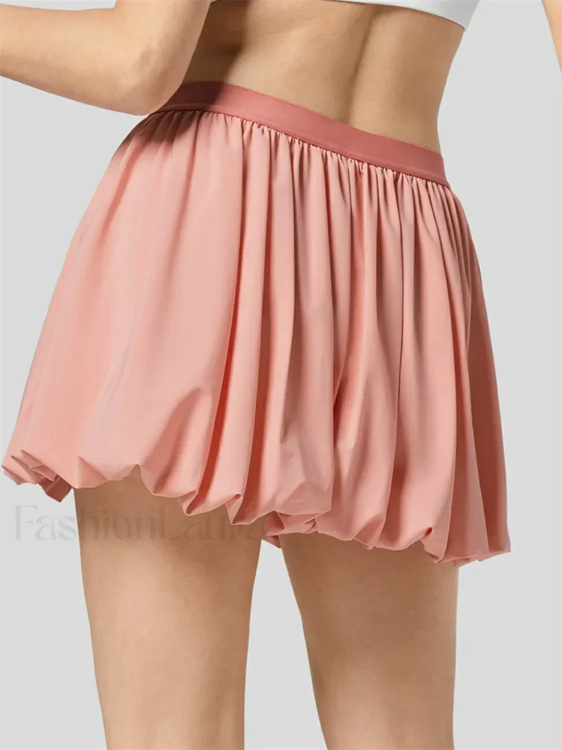 Ruched Pleated A-Line Mini Skirt - Image 8