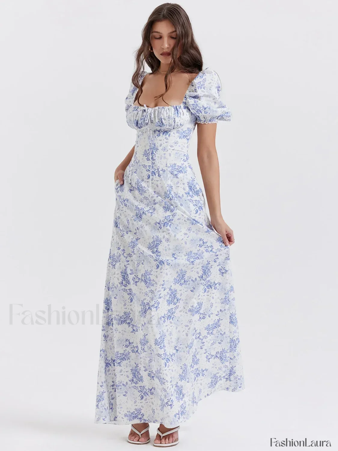 Ruched Pocket Sleeve Floral Dress - Image 10