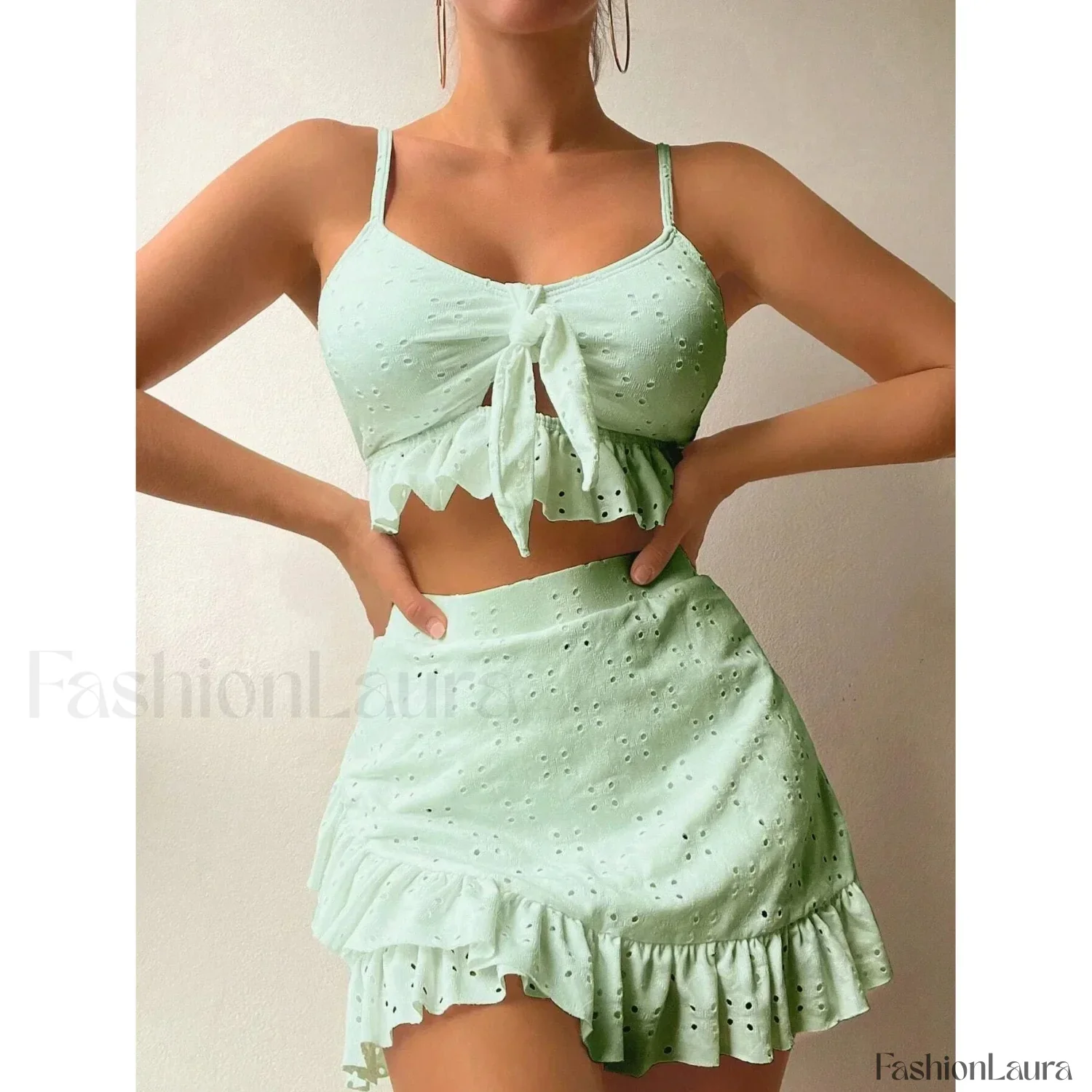 Ruffle Two-Piece Three Piece Set - Image 12